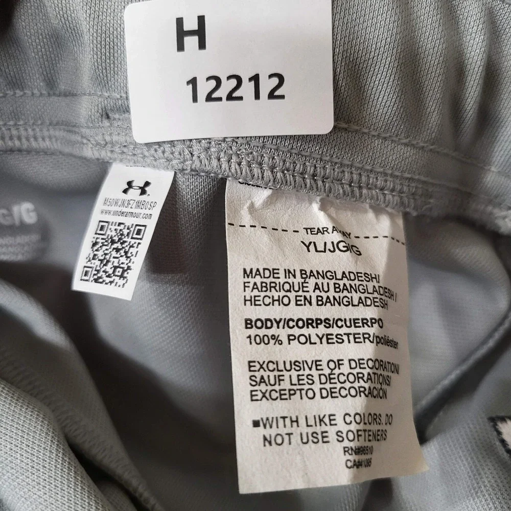 Under Armor‎ Boys Softball Pants Large Gray Logo HeatGear NWT
